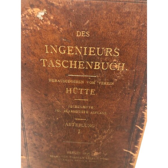 Antique 1877 Des Ingenieurs Taschenbuch Hardcover Engineering Reference Book - Picture 2 of 12